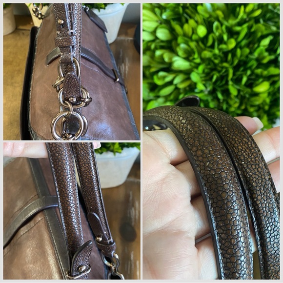 Coach Rare Pinnacle Eva Croc Embossed Handbag - Picture 4 of 12